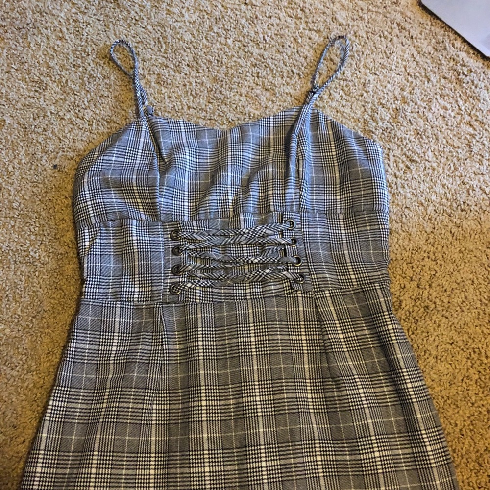 Plaid mini dress